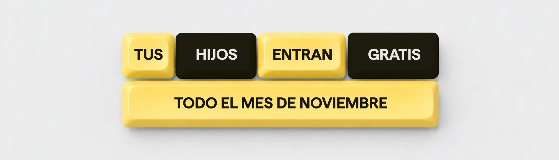 Niños gratis durante todo noviembre